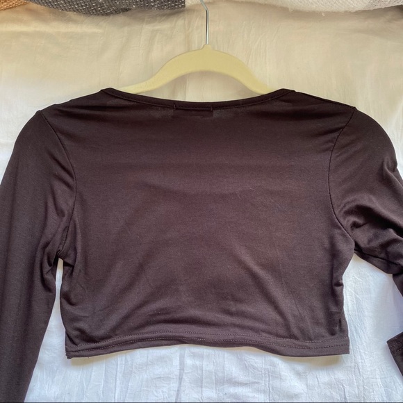 Brown super cropped long sleeve - Picture 3 of 3